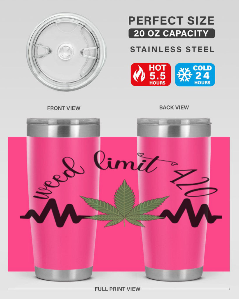 weed limit 420 cannabis heartbeat 292#- marijuana- Tumbler