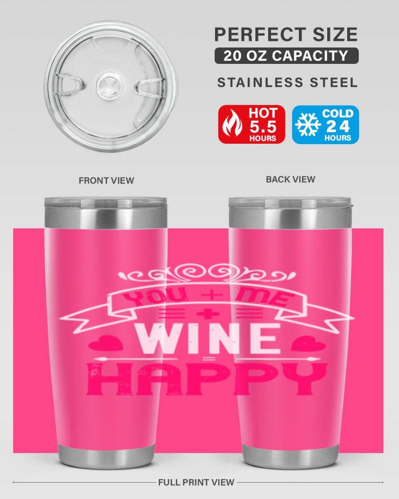 you me wine happy 1#- valentines day- Tumbler