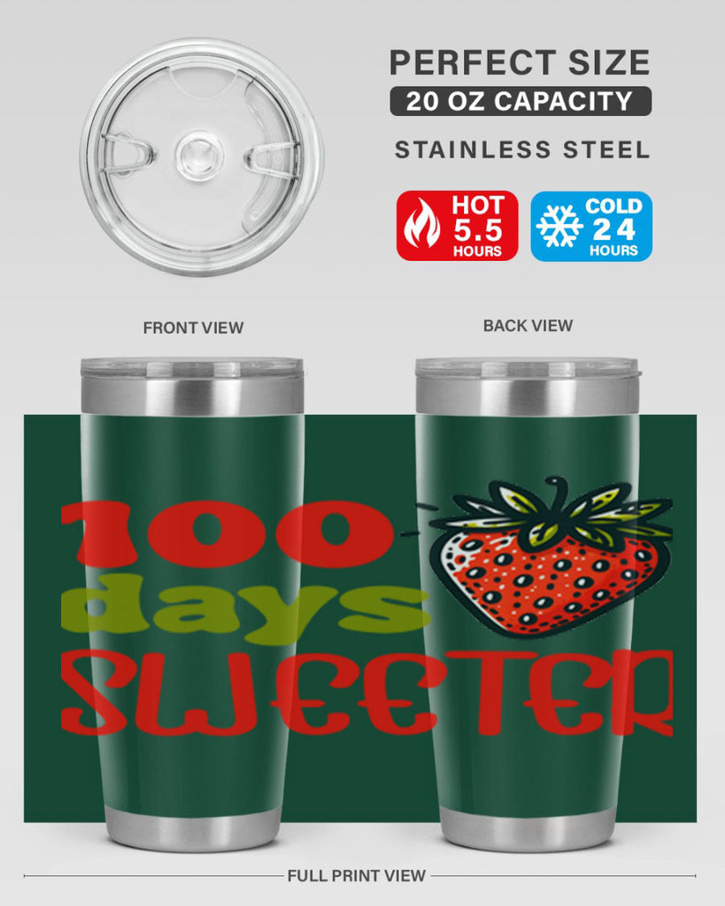 100 days sweeter Sublimation 34#- 100 days of school- Tumbler