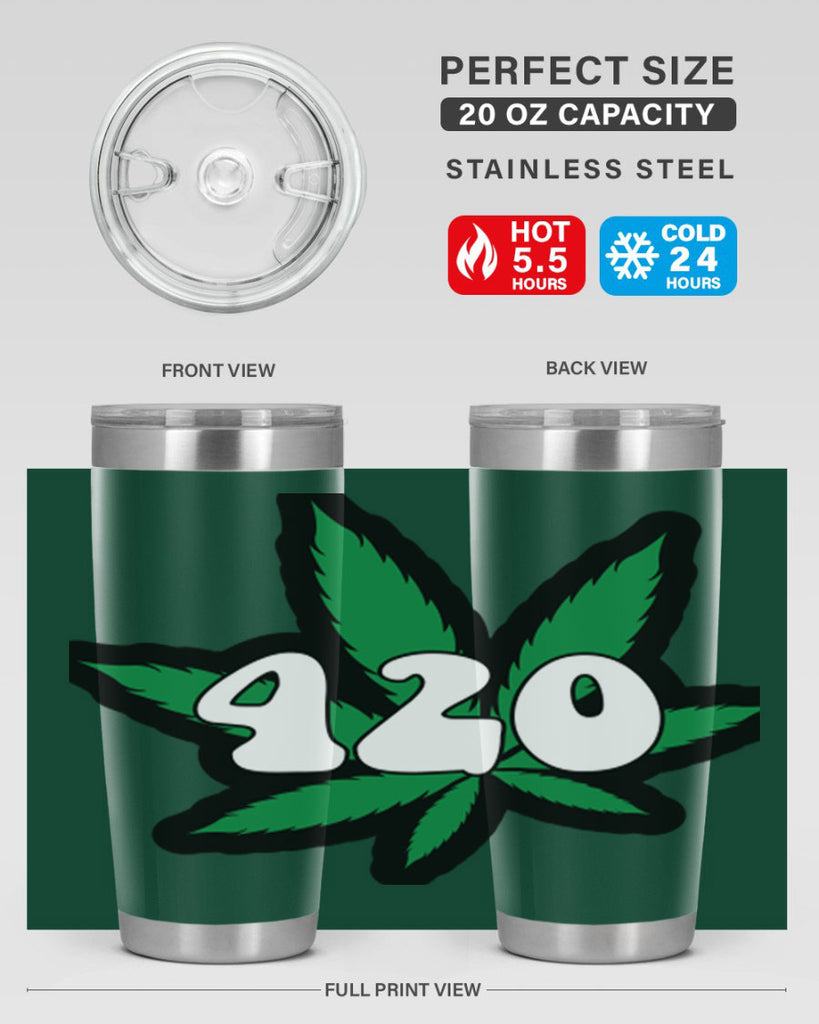 420 4#- marijuana- Tumbler