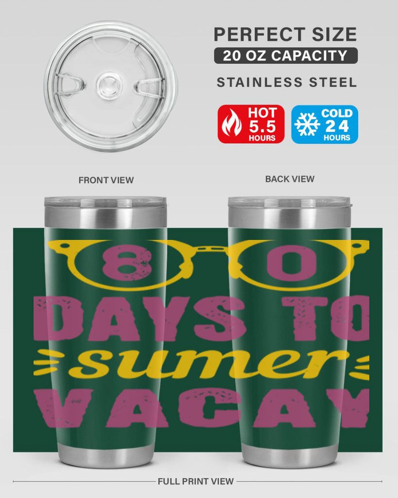 8 days to sumer vacay 1#- 100 days of school- Tumbler