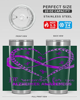 AlzheimerS Awareness Heart Infinity 14#- alzheimers- Tumbler