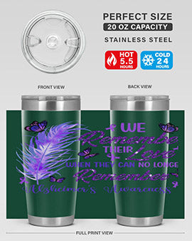 AlzheimerS Awareness Remember Love 19#- alzheimers- Tumbler