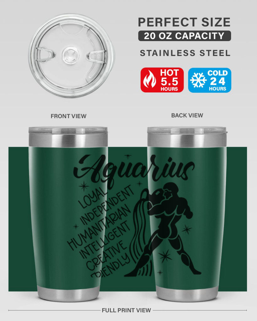 Aquarius 72#- zodiac- Tumbler