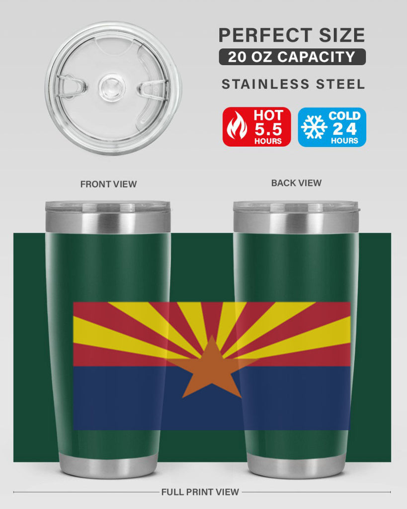 Arizona 49#- Us Flags- Tumbler