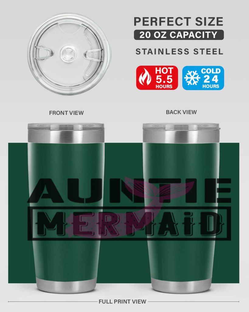 Auntie mermaid 18#- mermaid- Tumbler