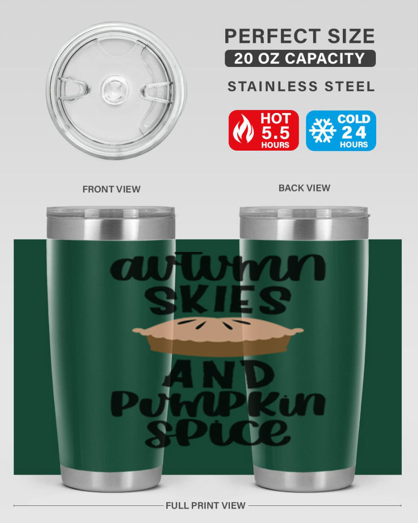 Autumn Skies And Pumpkin Spice 477#- fall- Tumbler