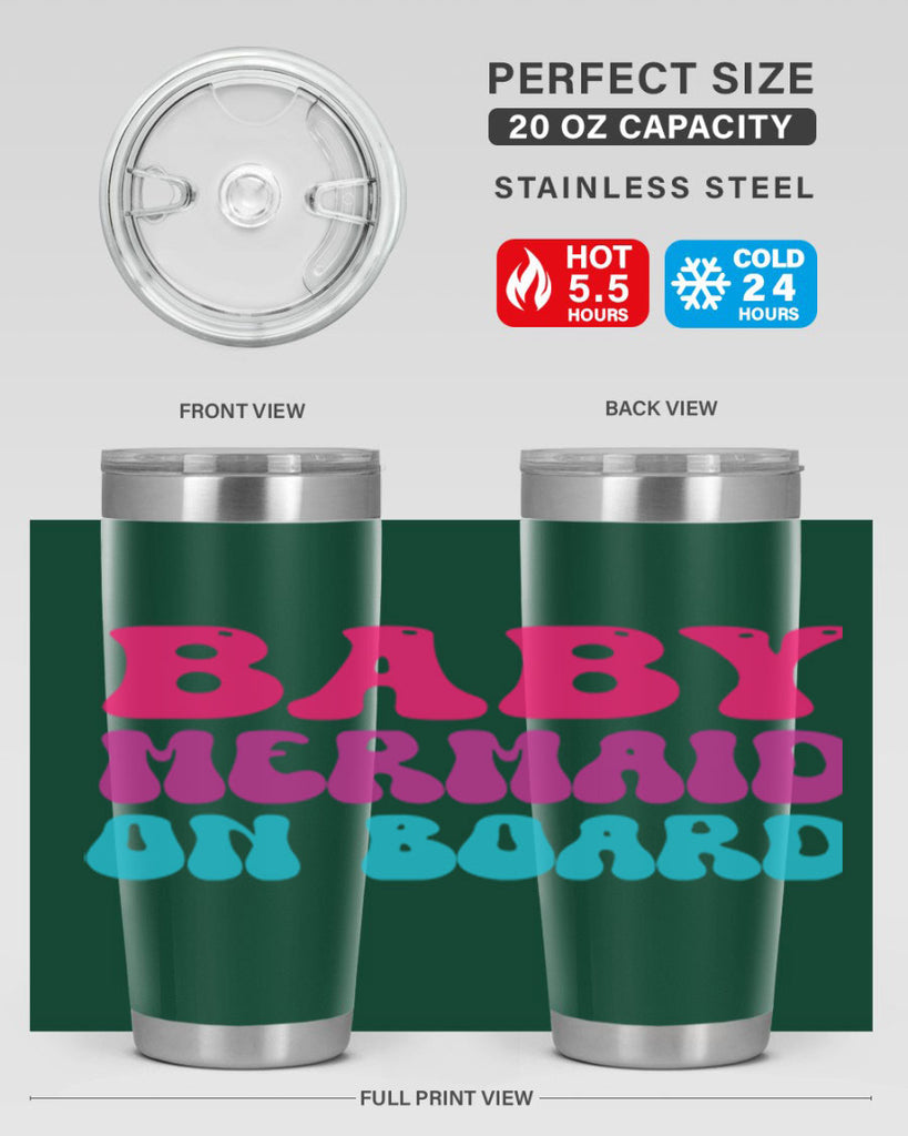 Baby Mermaid On Board 19#- mermaid- Tumbler