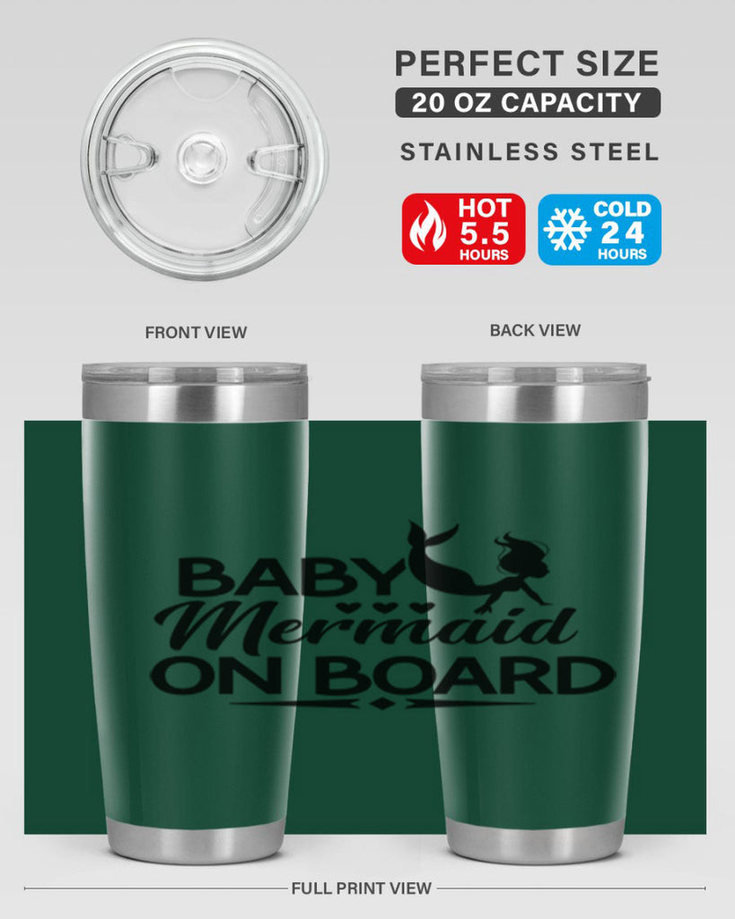 Baby Mermaid On Board 25#- mermaid- Tumbler