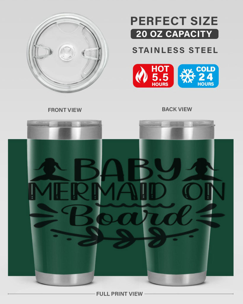 Baby mermaid on board 30#- mermaid- Tumbler