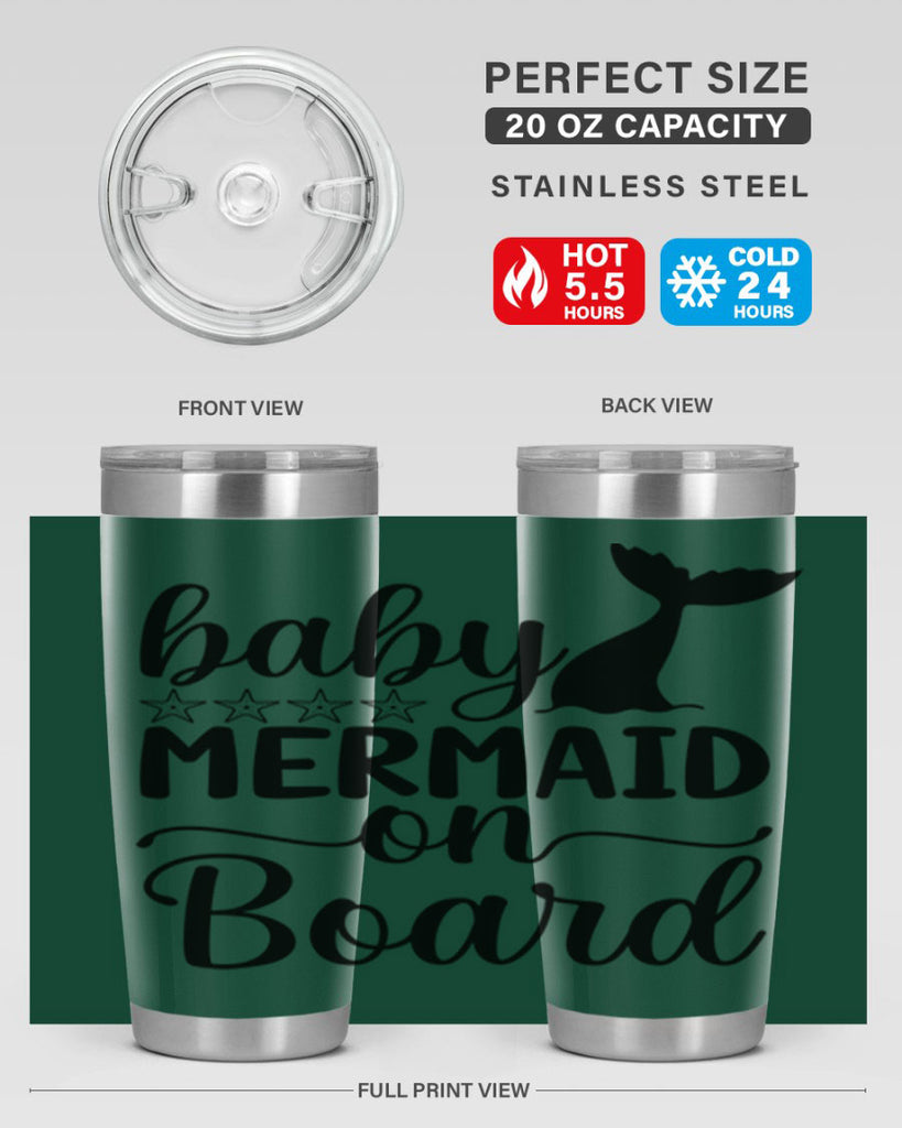 Baby mermaid on board 36#- mermaid- Tumbler