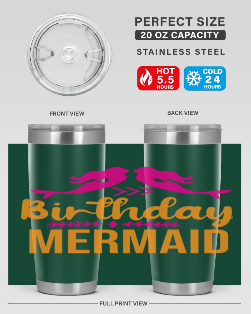 Birthday Mermaid 69#- mermaid- Tumbler