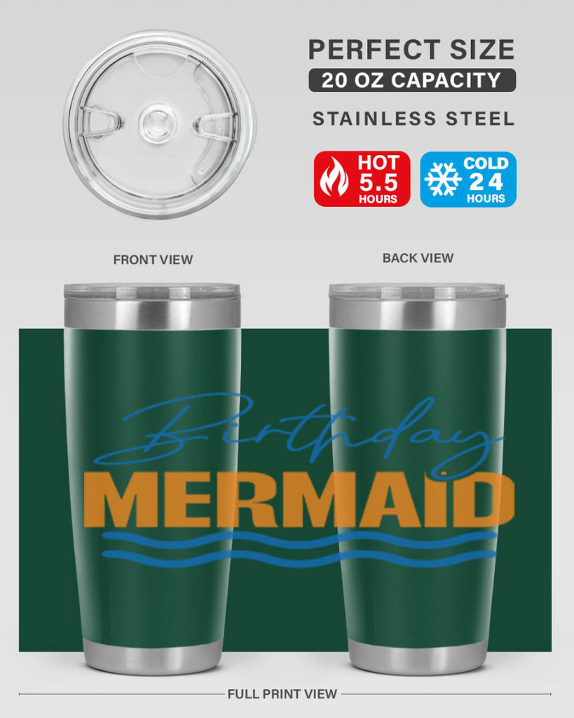 Birthday Mermaid 73#- mermaid- Tumbler
