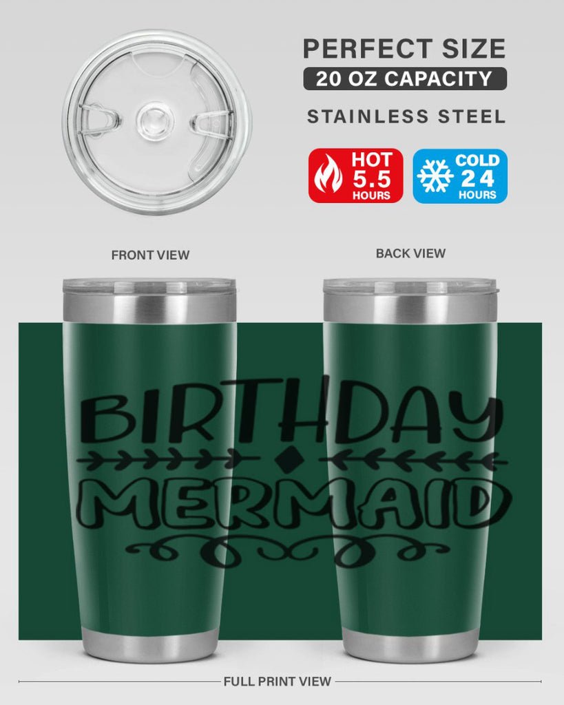 Birthday mermaid 74#- mermaid- Tumbler