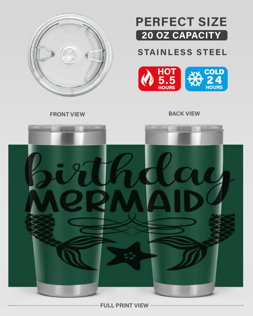 Birthday mermaid 76#- mermaid- Tumbler