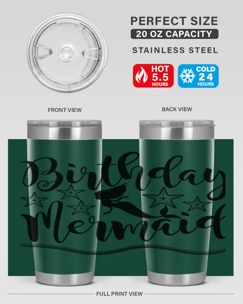 Birthday mermaid 77#- mermaid- Tumbler