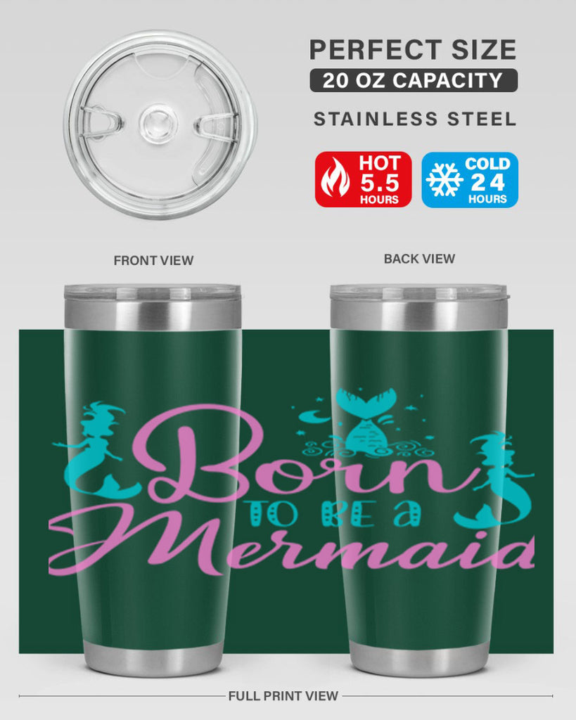 Born To Be A Mermaid 80#- mermaid- Tumbler