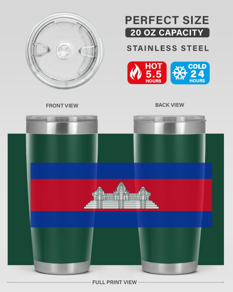 Cambodia 168#- world flags- Tumbler