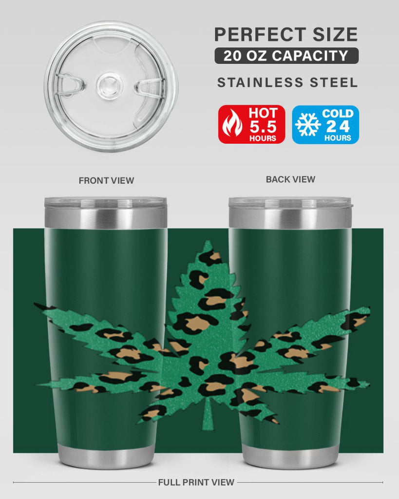 Cannabis Leopard Print 54#- marijuana- Tumbler