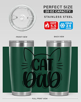 Cat Dad Style 81#- cat- Tumbler