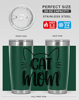 Cat Mom Style 85#- cat- Tumbler