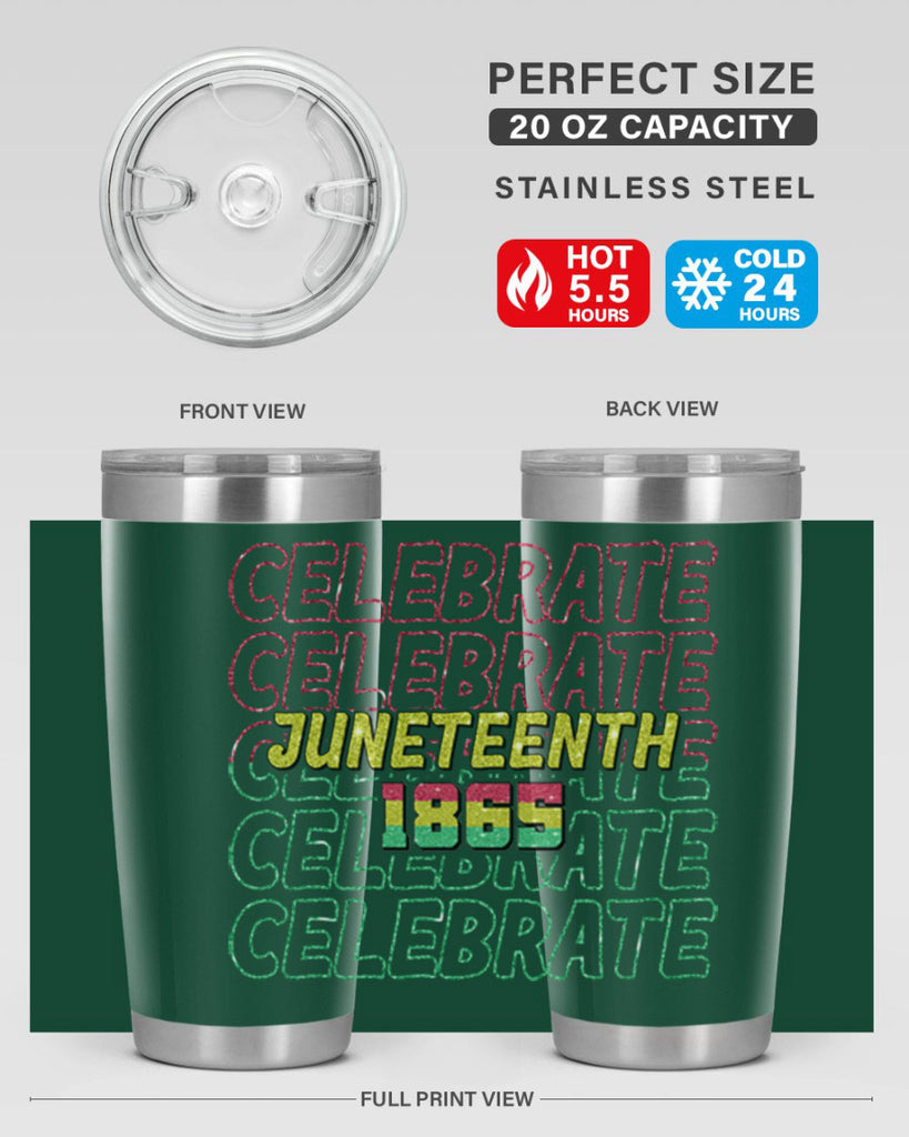 Celabrate Juneteenth Since 1865 Png 18#- Juneteenth- tumbler