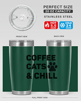 Coffee Cat Style 41#- cat- Tumbler