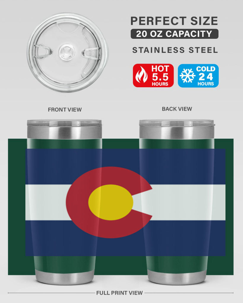 Colorado 46#- Us Flags- Tumbler