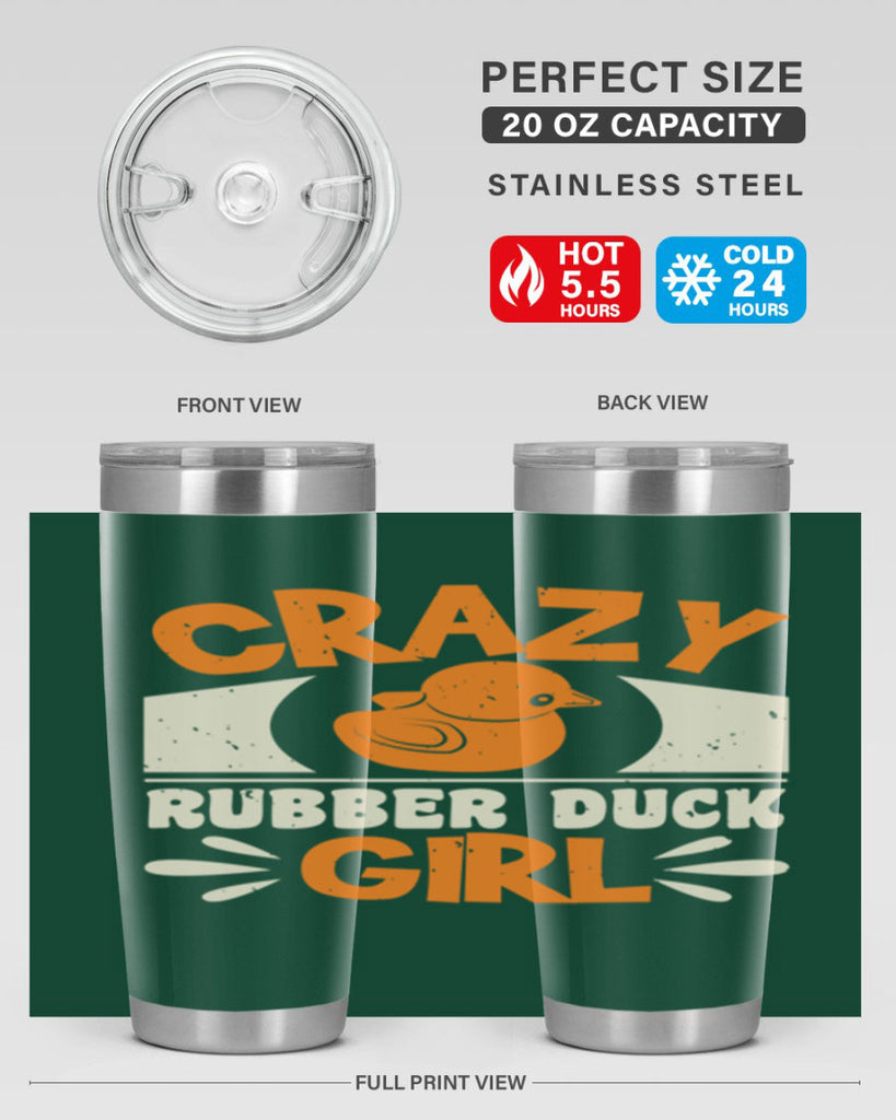 Crazy Rubber Duck Girl Style 4#- duck- Tumbler