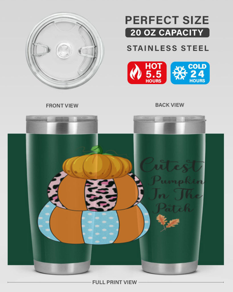 Cutest Pumpkin in the Patch 64#- fall- Tumbler