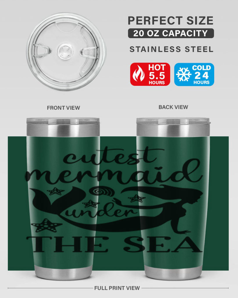 Cutest mermaid under the sea 110#- mermaid- Tumbler