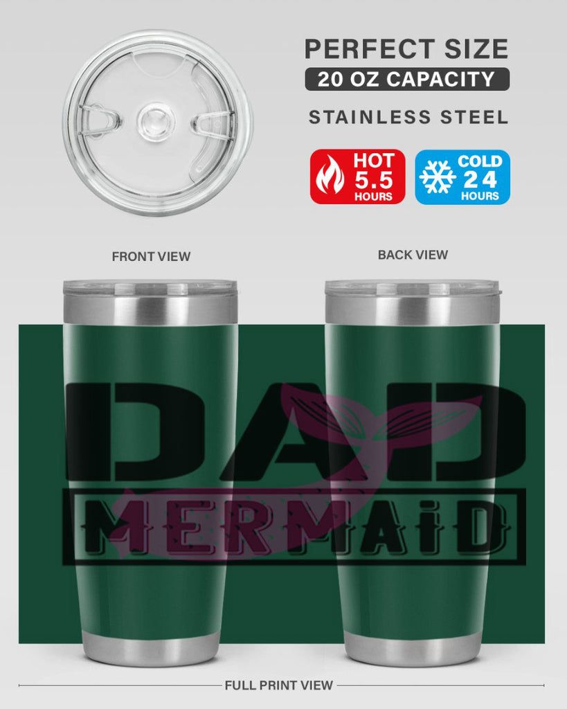 Dad mermaid 111#- mermaid- Tumbler