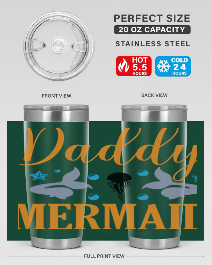 Daddy Mermaid Design 113#- mermaid- Tumbler