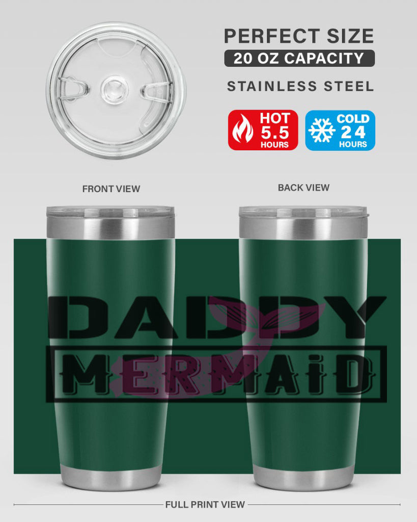 Daddy mermaid 112#- mermaid- Tumbler