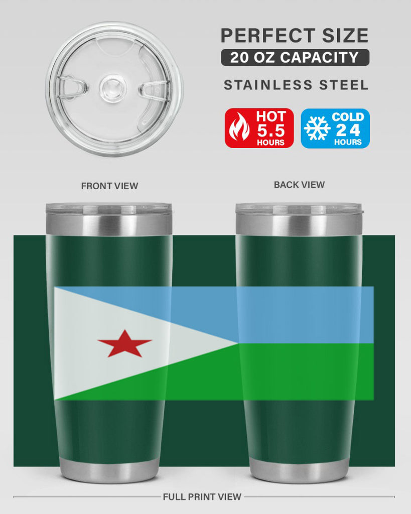 Djibouti 150#- world flags- Tumbler