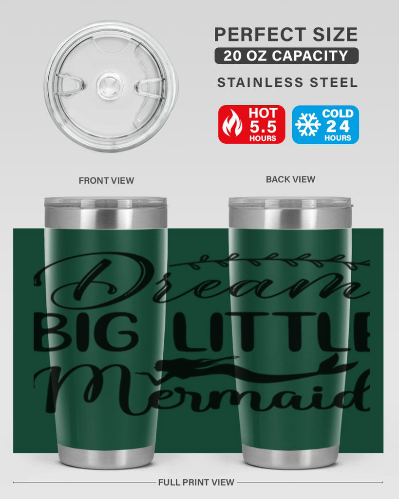 Dream big little mermaid 125#- mermaid- Tumbler