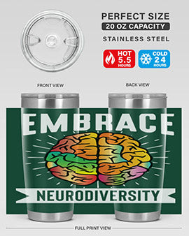 EmbraceNeurodiversityAwarenessTshirt 133#- alzheimers- Tumbler