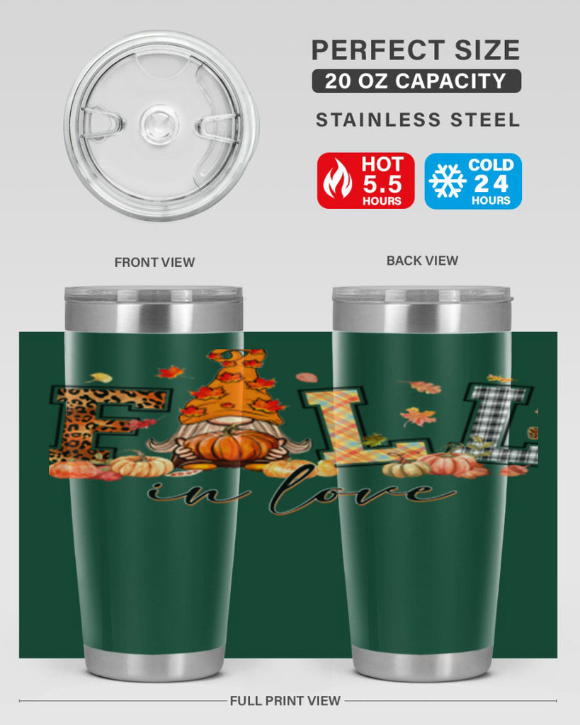 FALLinloveFallGnome 151#- fall- Tumbler