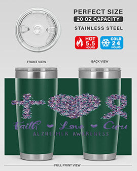 Faih Love Cure AlzheimerS Awareness 137#- alzheimers- Tumbler