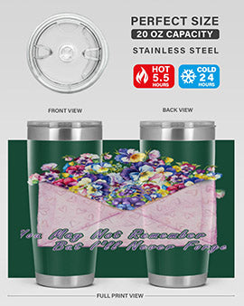 Floral Buerfly AlzheimerS Awareness 147#- alzheimers- Tumbler