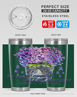 Flower Remember AlzheimerS Awareness 148#- alzheimers- Tumbler