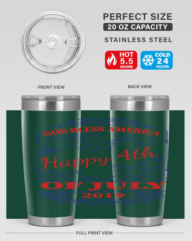 GOD BLESS AMERICA Happy thOF JULY Style 94#- Fourt Of July- Tumbler