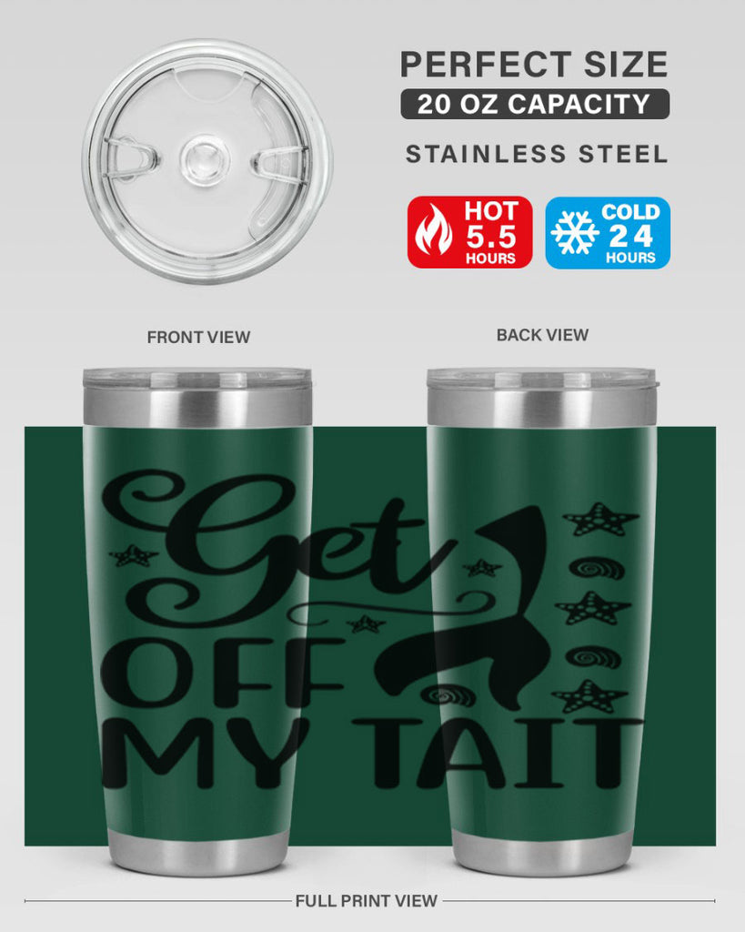 Get off my tail 187#- mermaid- Tumbler