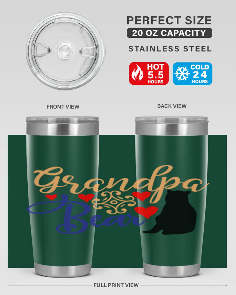 Grandpa bear 43#- grandpa - papa- Tumbler