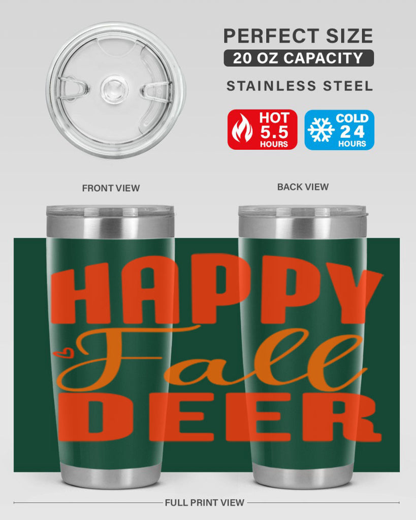 Happy Fall Deer Design 218#- fall- Tumbler