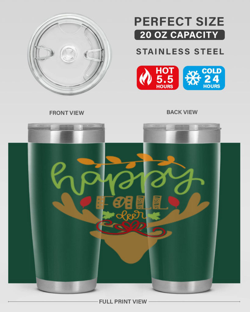 Happy Fall deer 219#- fall- Tumbler