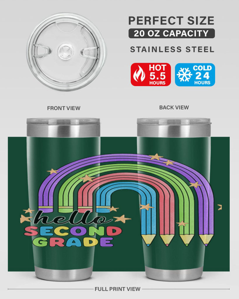 Hello 2nd Grade Pencil Rainbow 11#- second grade- Tumbler