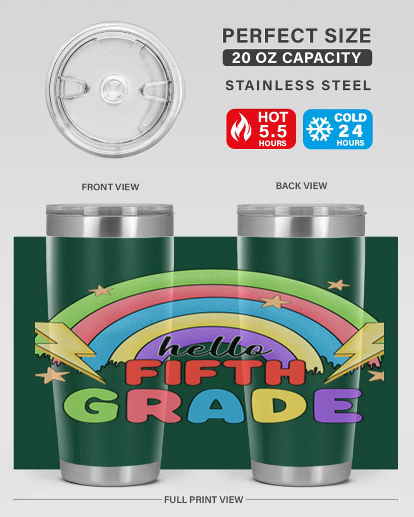 Hello 5th Grade Rainbow 14#- 5th grade- Tumbler