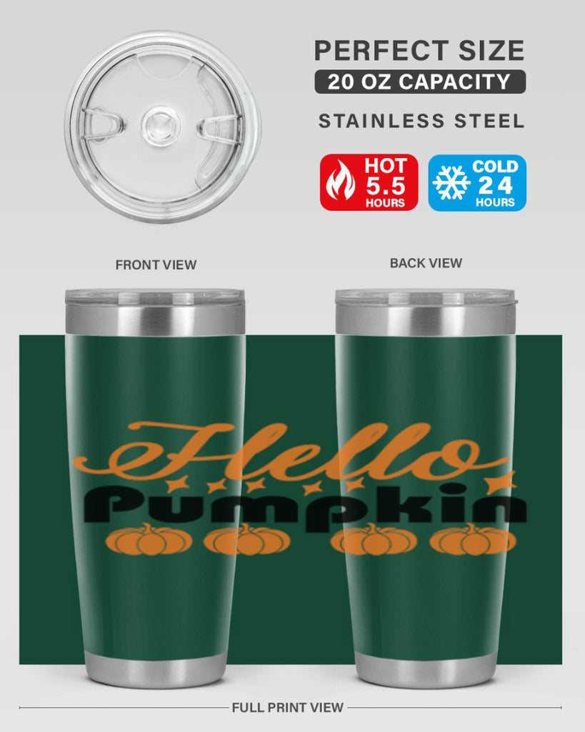 Hello Pumpkin 292#- fall- Tumbler