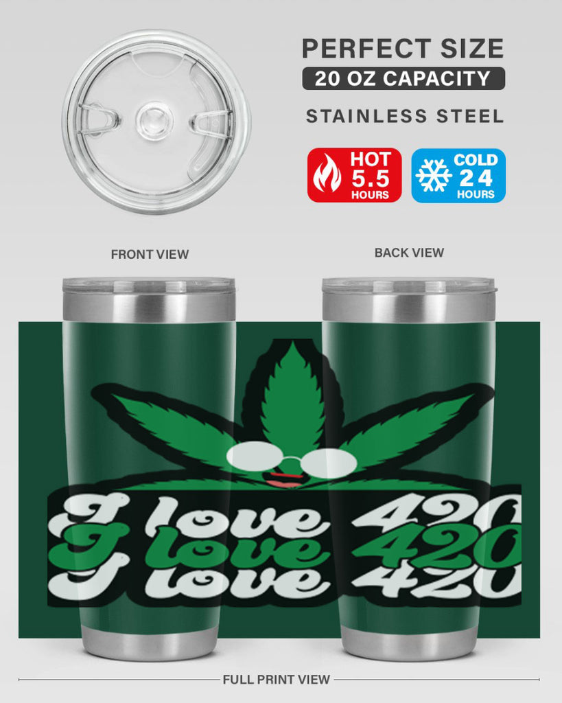 I love 420 123#- marijuana- Tumbler